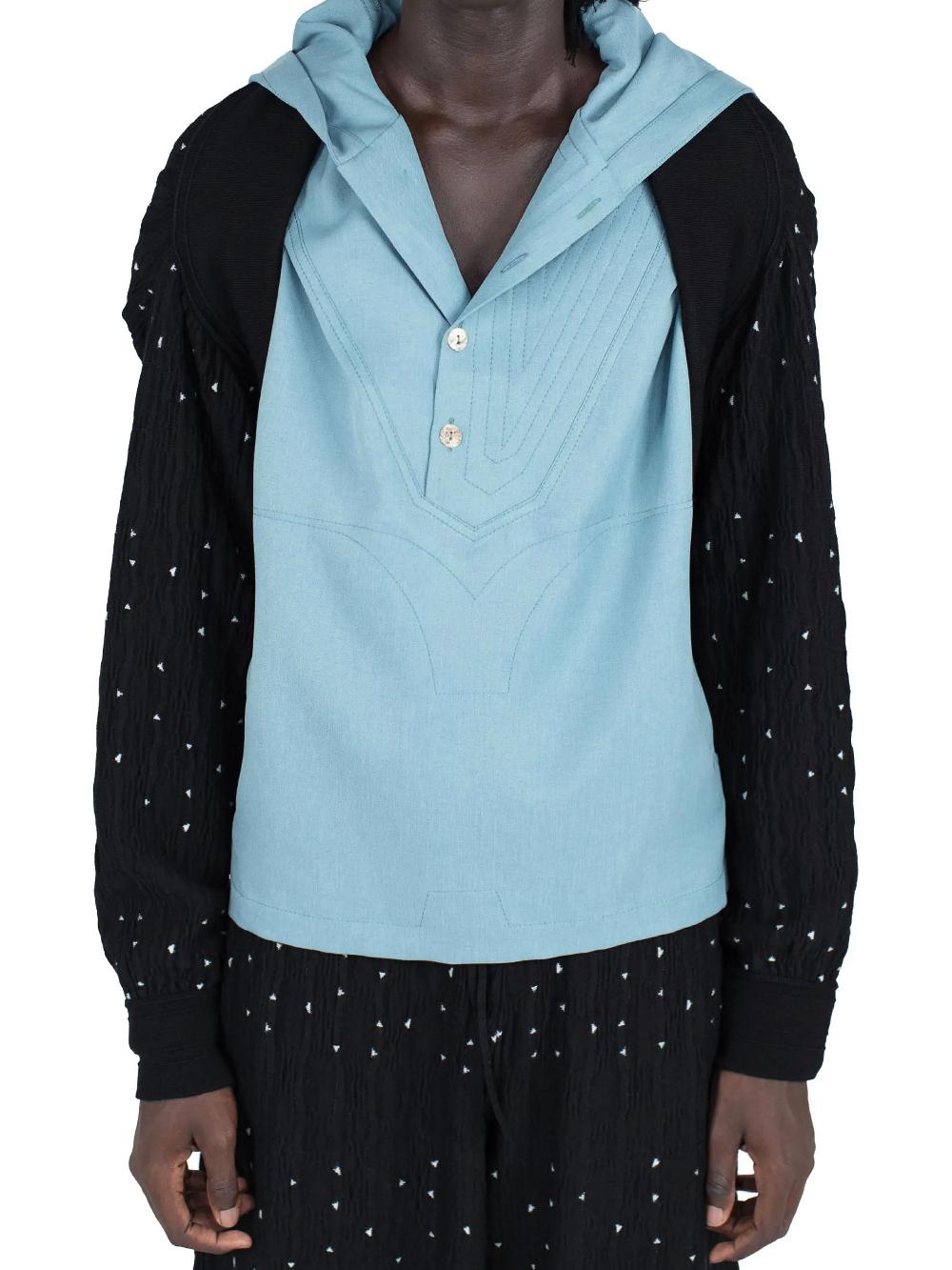 kiko kostadinov RADAY KNITTED BOLERO - NIGHT SKY