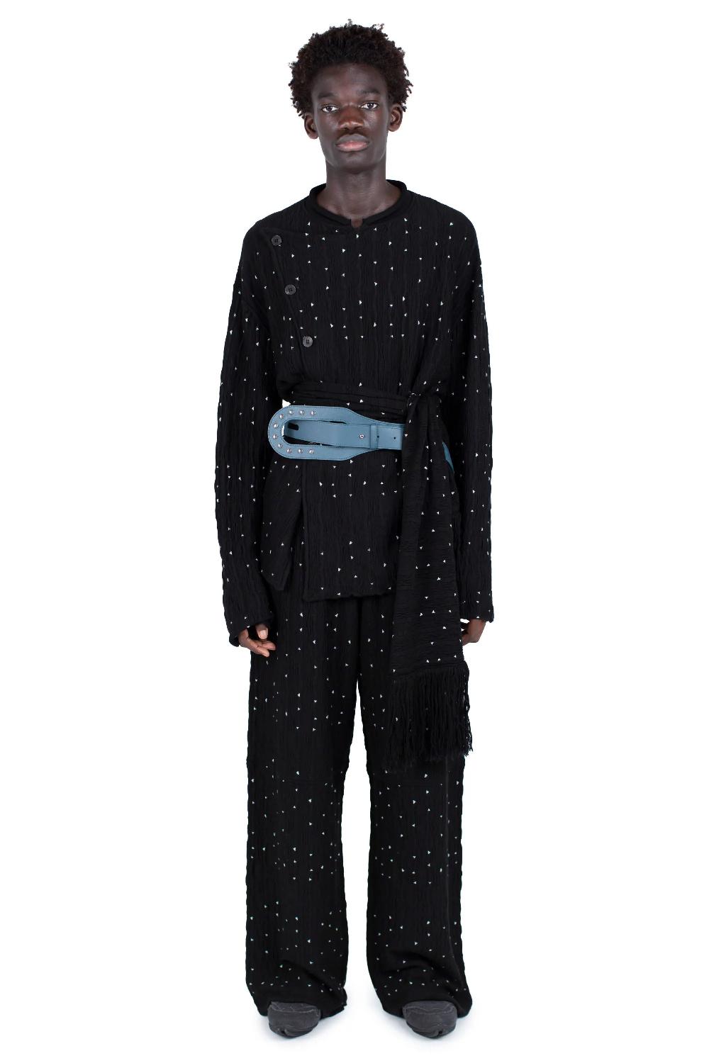 Kiko Kostadinov RADAY KNITTED JACKET - NIGHT SKY