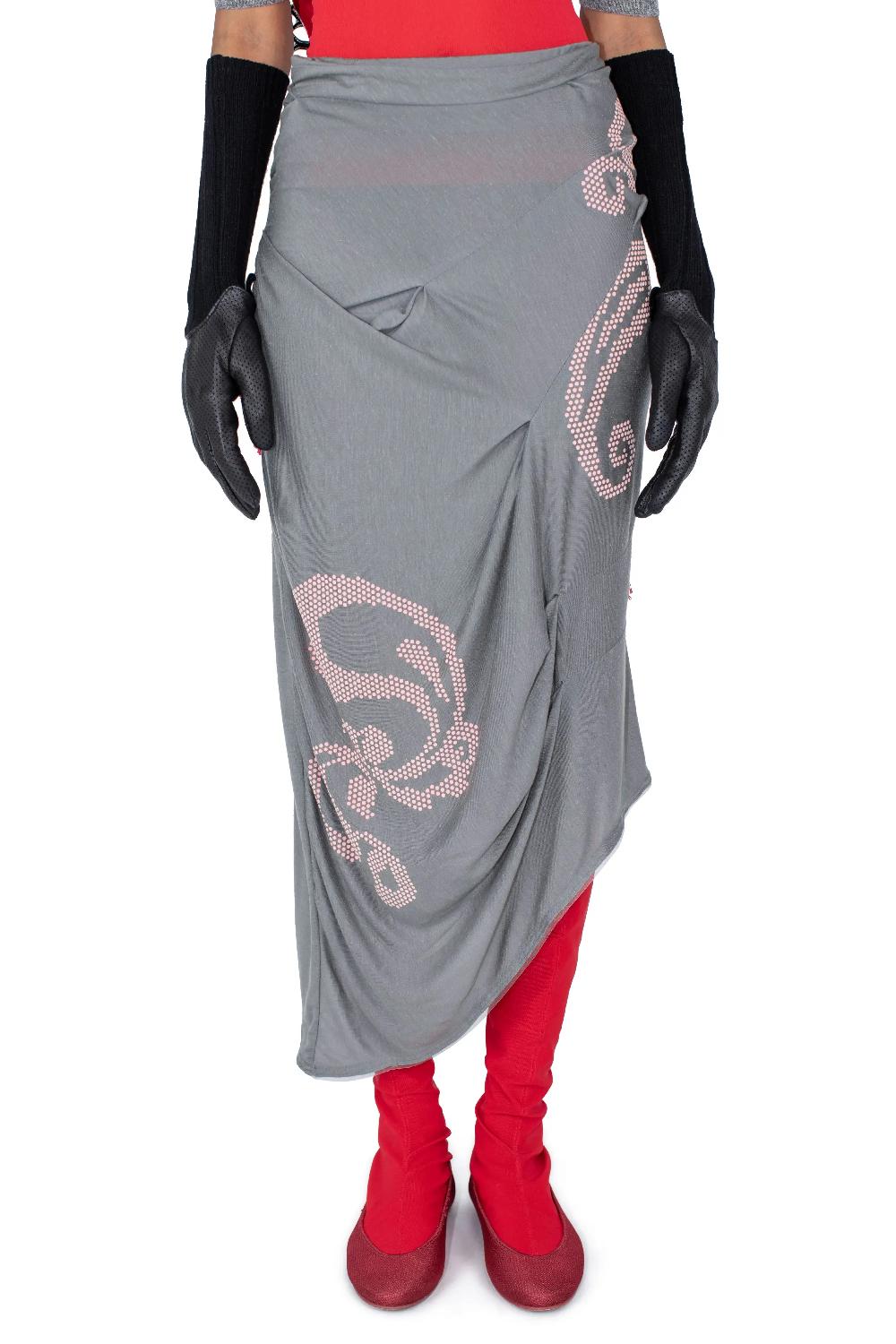 Kiko Kostadinov RAVEN SKIRT - GARGOYLE GREY