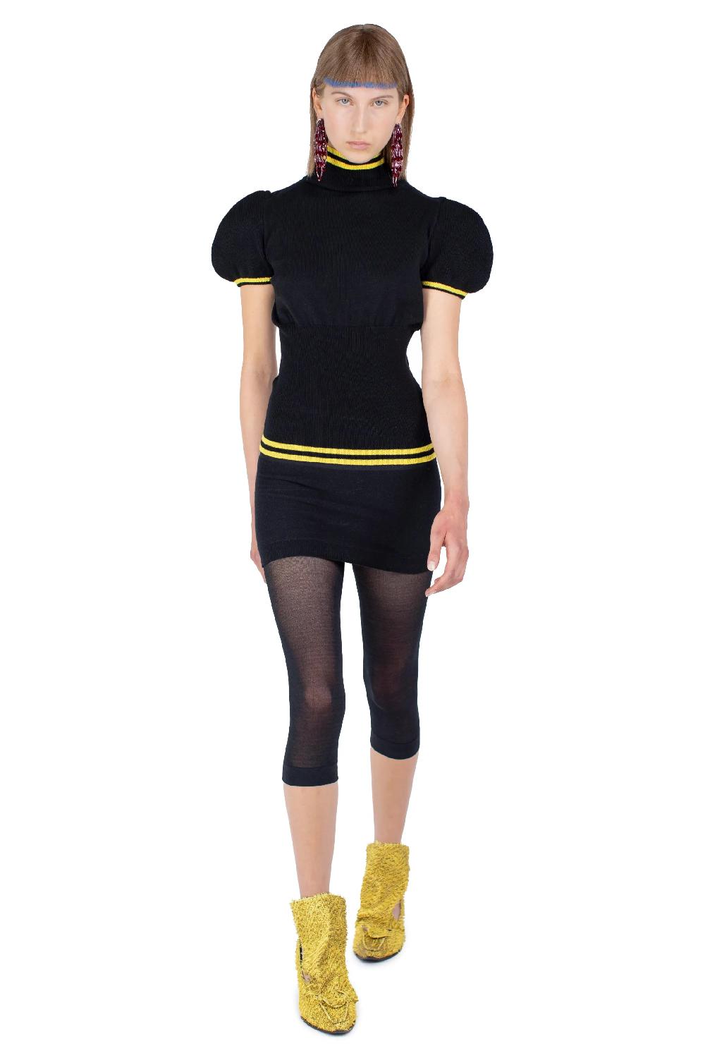 Kiko Kostadinov SIMONE KNIT TOP - INK BLACK