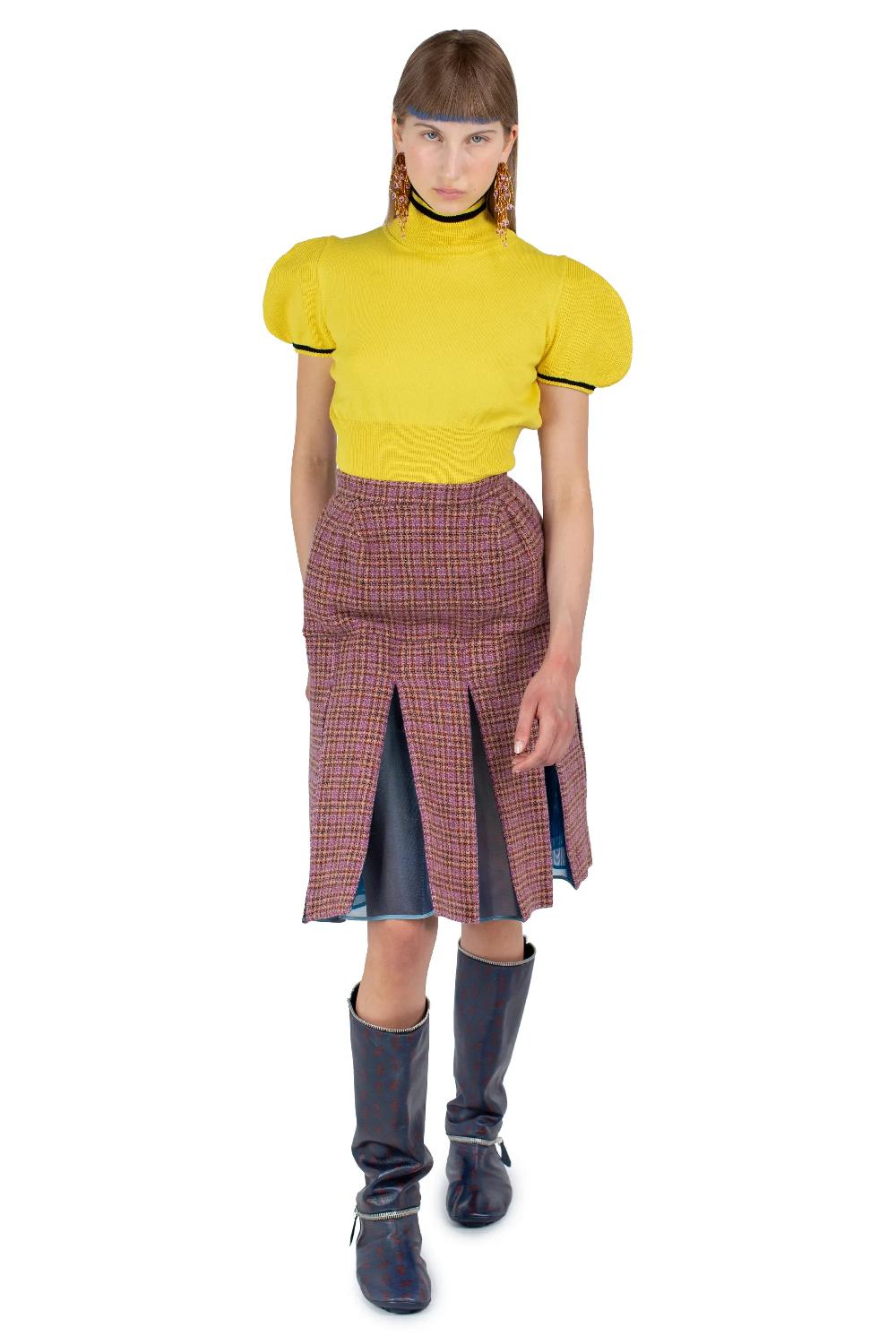 Kiko Kostadinov SIMONE KNIT TOP - NEW SUNSHINE