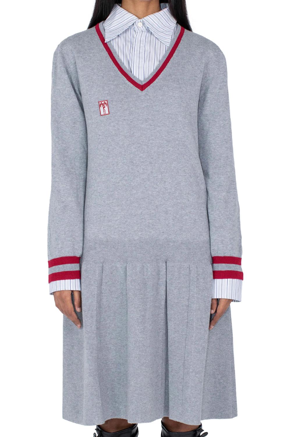 kiko kostadinov VIVIAN JUMPER DRESS - LONDON FOG