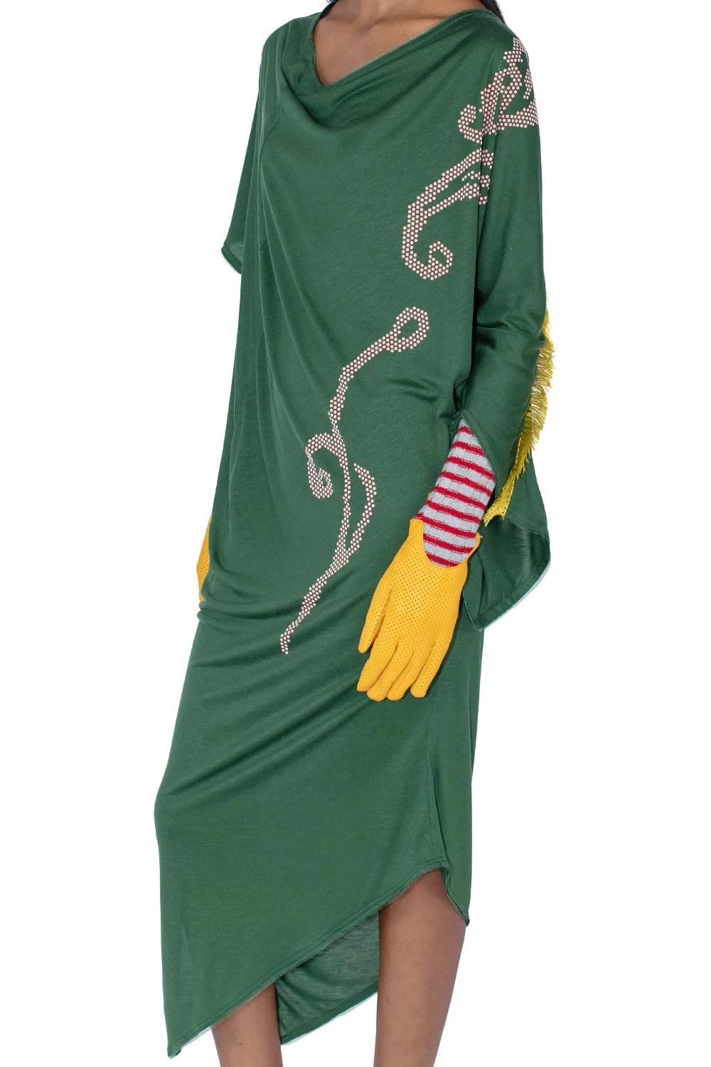 Kiko Kostadinov ZIGGY DRESS - JUNIPER GREEN