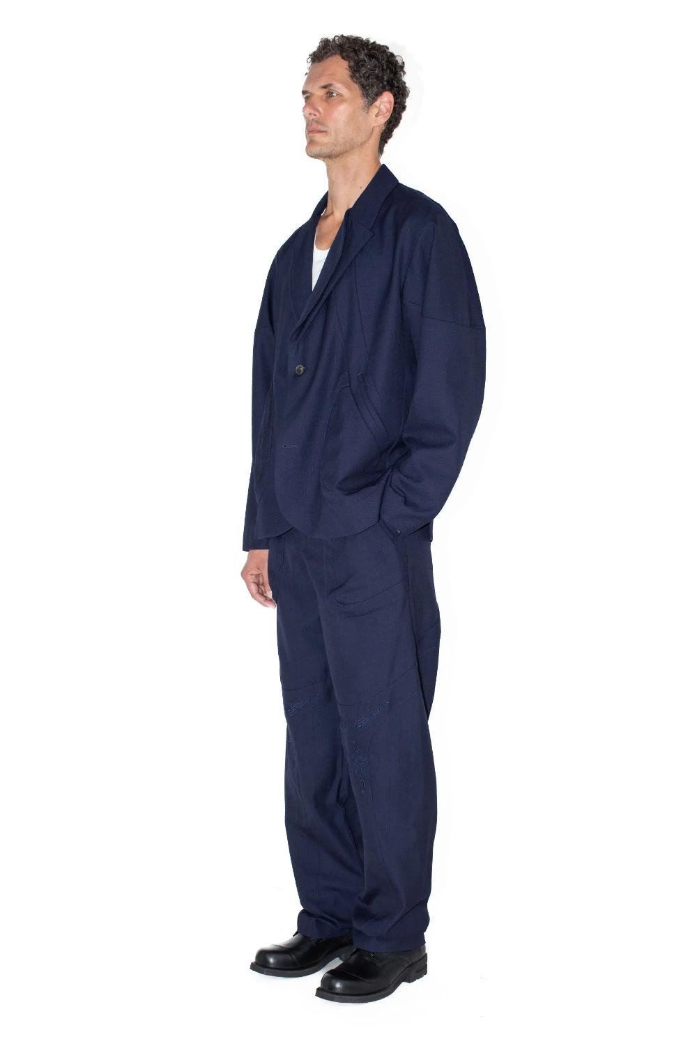 Kiko Kostadinov KLEES DOUBLE LAPEL BLAZER - ORION BLUE