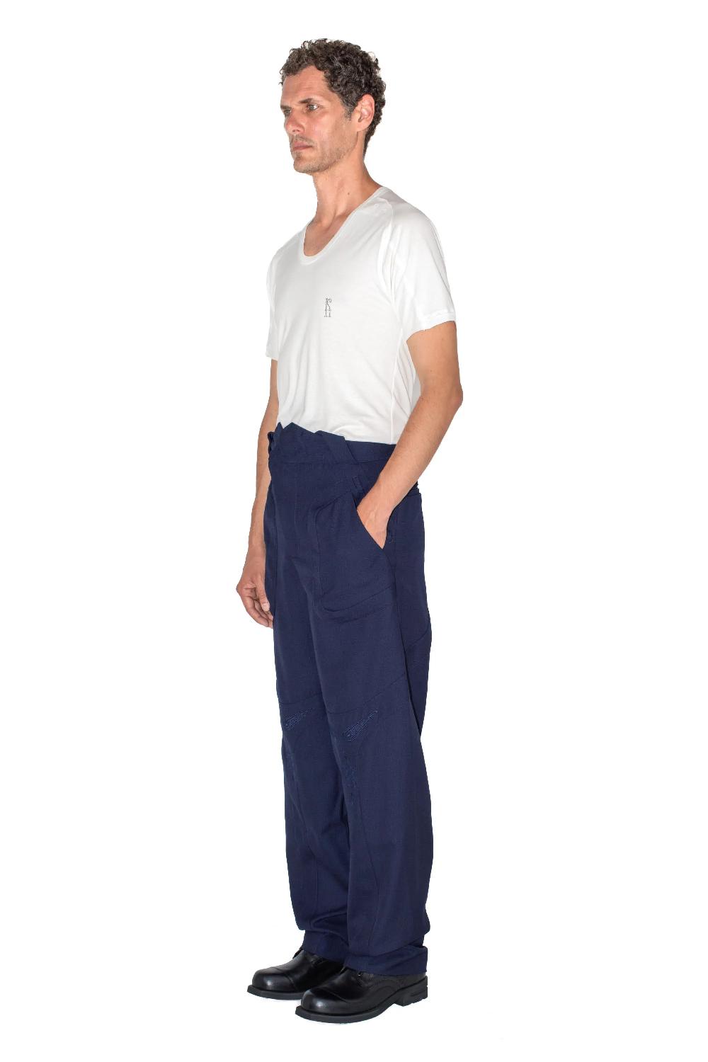 Kiko Kostadinov KLEES EMBROIDERED TROUSER - ORION BLUE