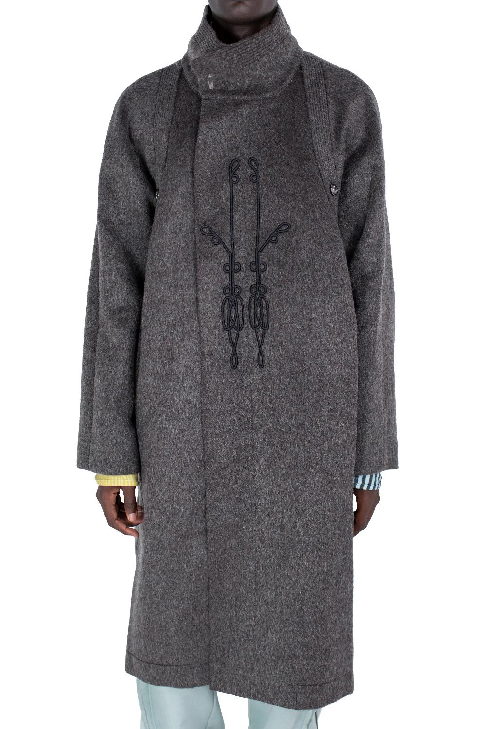 Kiko Kostadinov KORMOS MILITARY COAT - WASHED BROWN/SLATE GREY