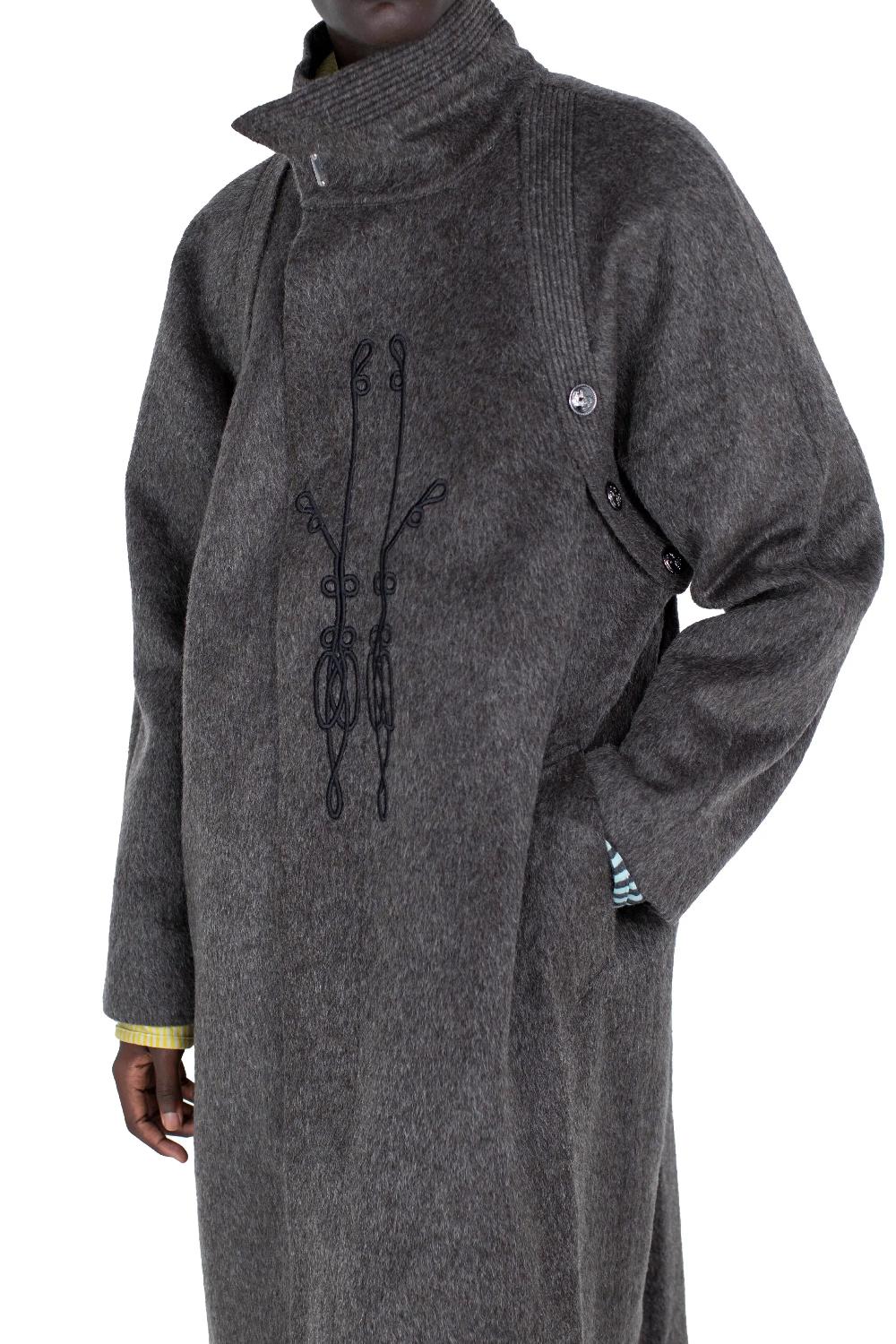 Kiko Kostadinov KORMOS MILITARY COAT - WASHED BROWN/SLATE GREY