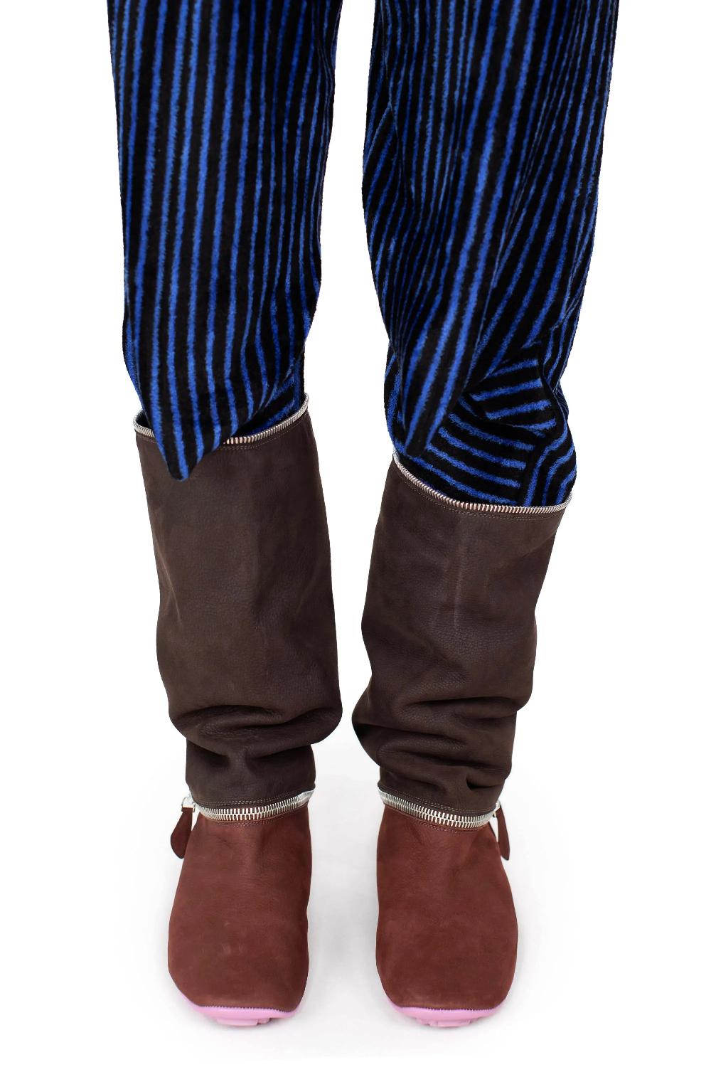 Kiko Kostadinov MODULAR DRIVING BOOTS - ESPRESSO BROWN