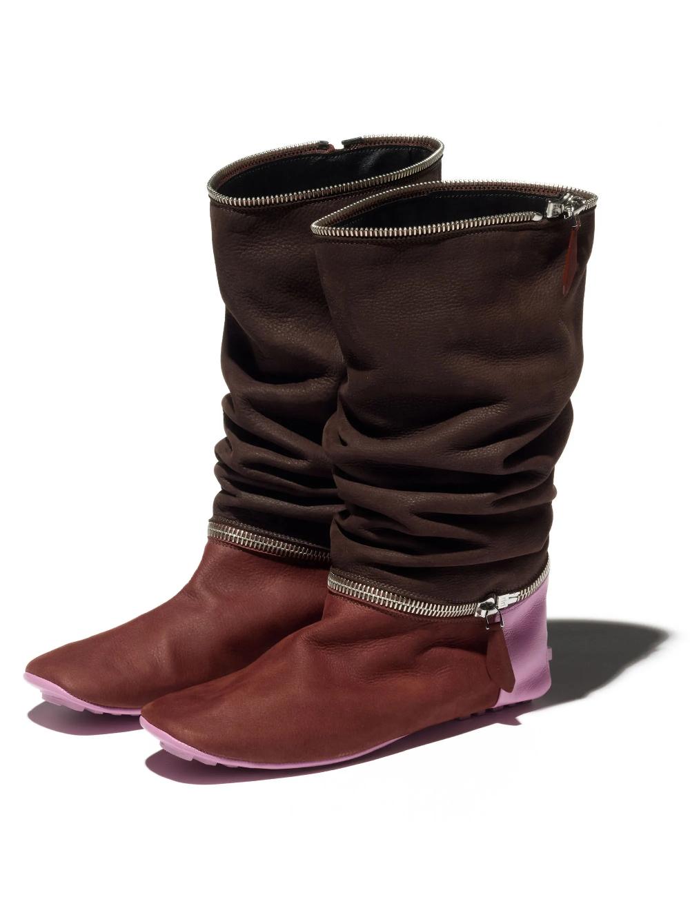 kiko kostadinov MODULAR DRIVING BOOTS - ESPRESSO BROWN