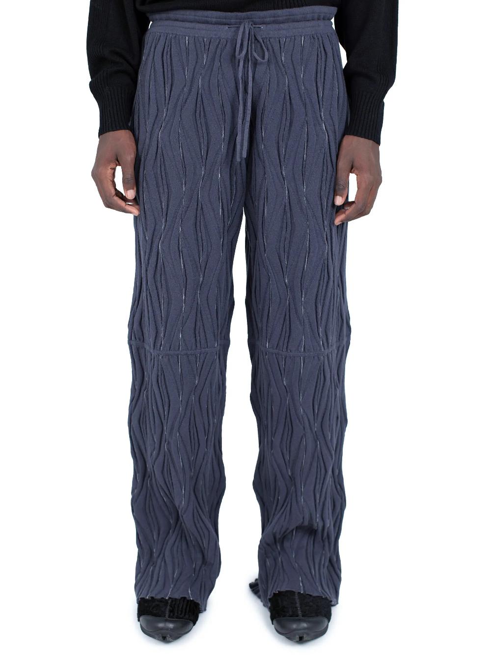 Kiko Kostadinov RADAY KNIT TROUSER - GREY/L GREY SWIRL