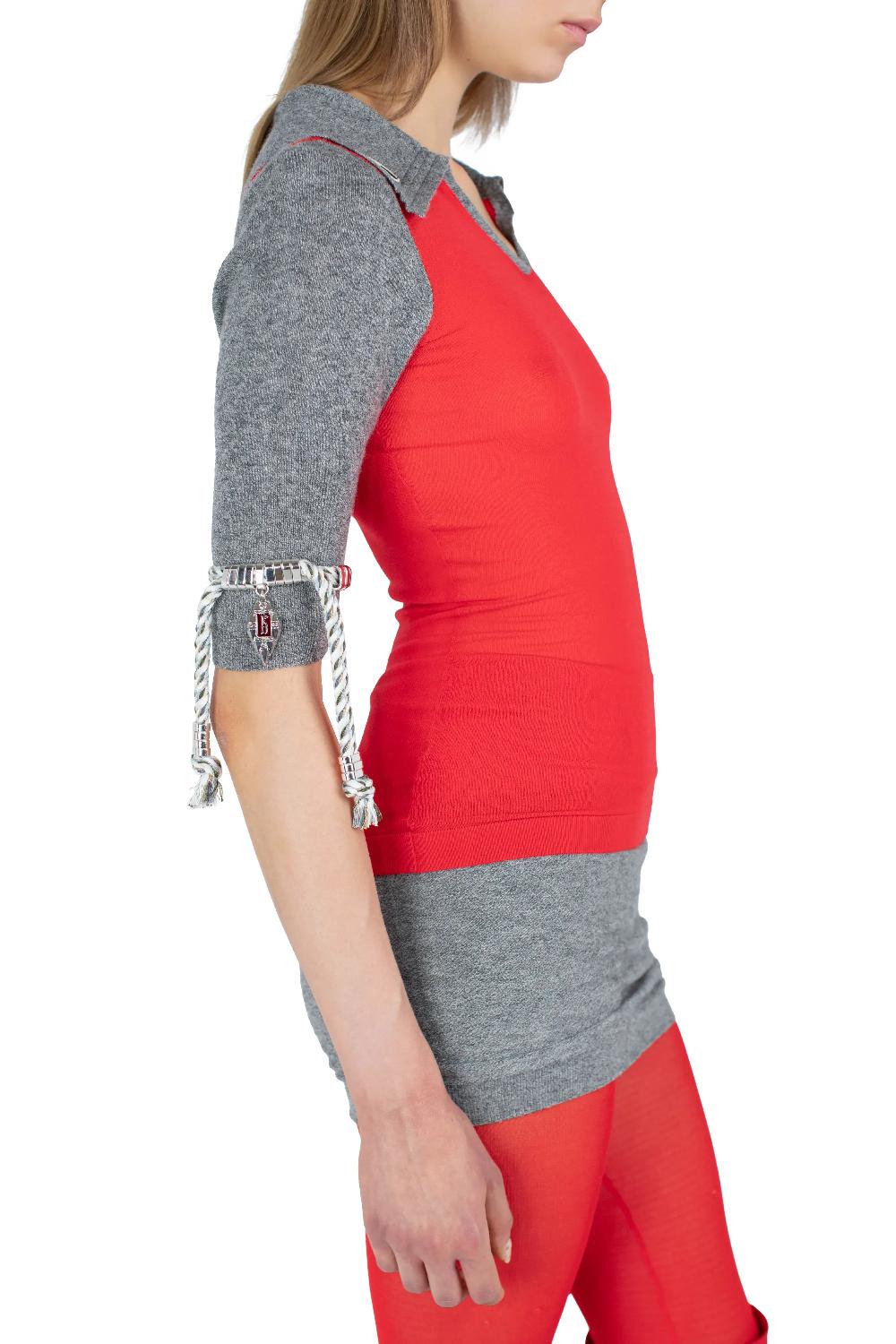 Kiko Kostadinov SABLE ARM STAYS - MULTICOLOUR GREEN & IVORY