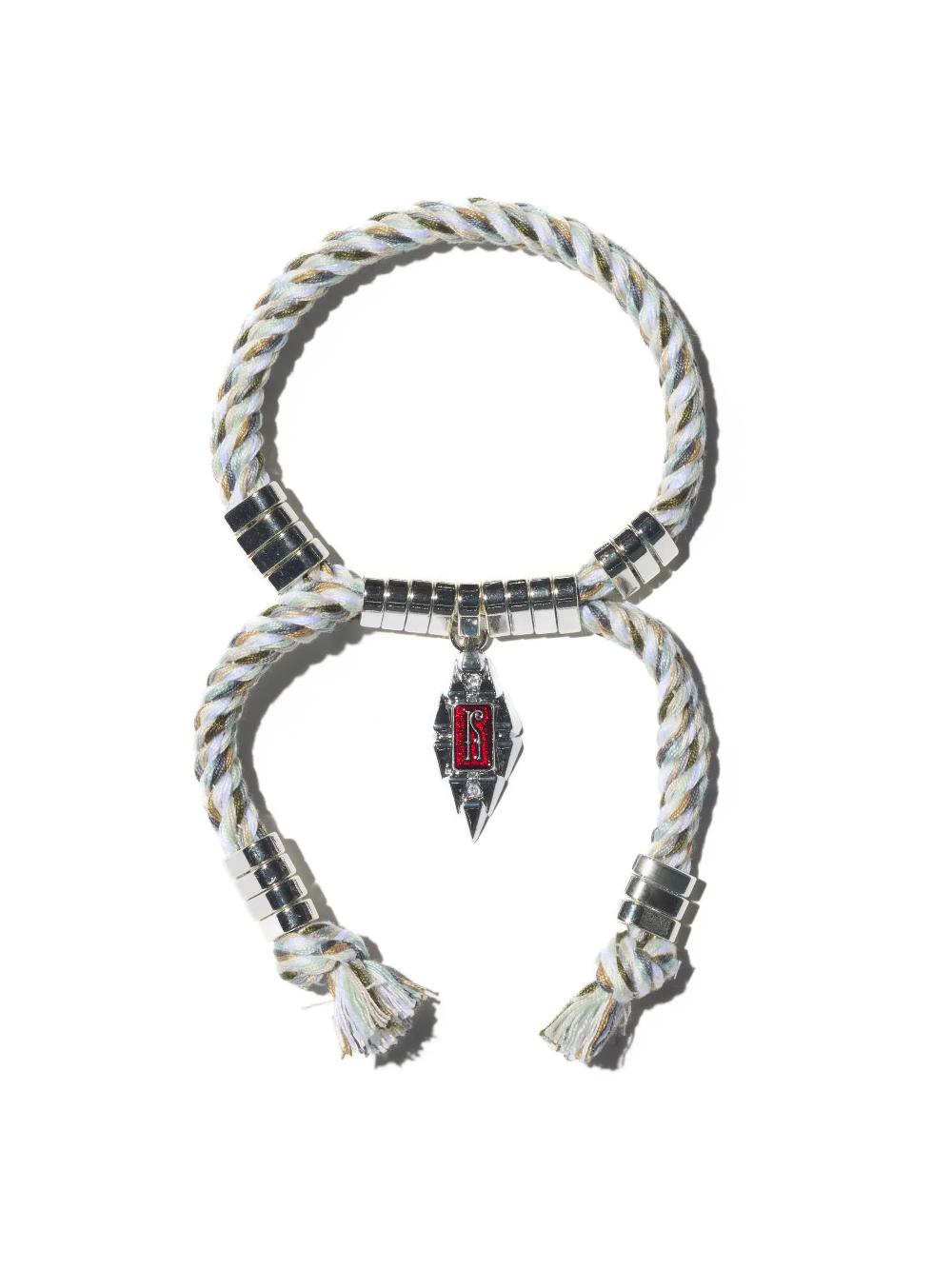 kiko kostadinov SABLE ARM STAYS - MULTICOLOUR GREEN & IVORY