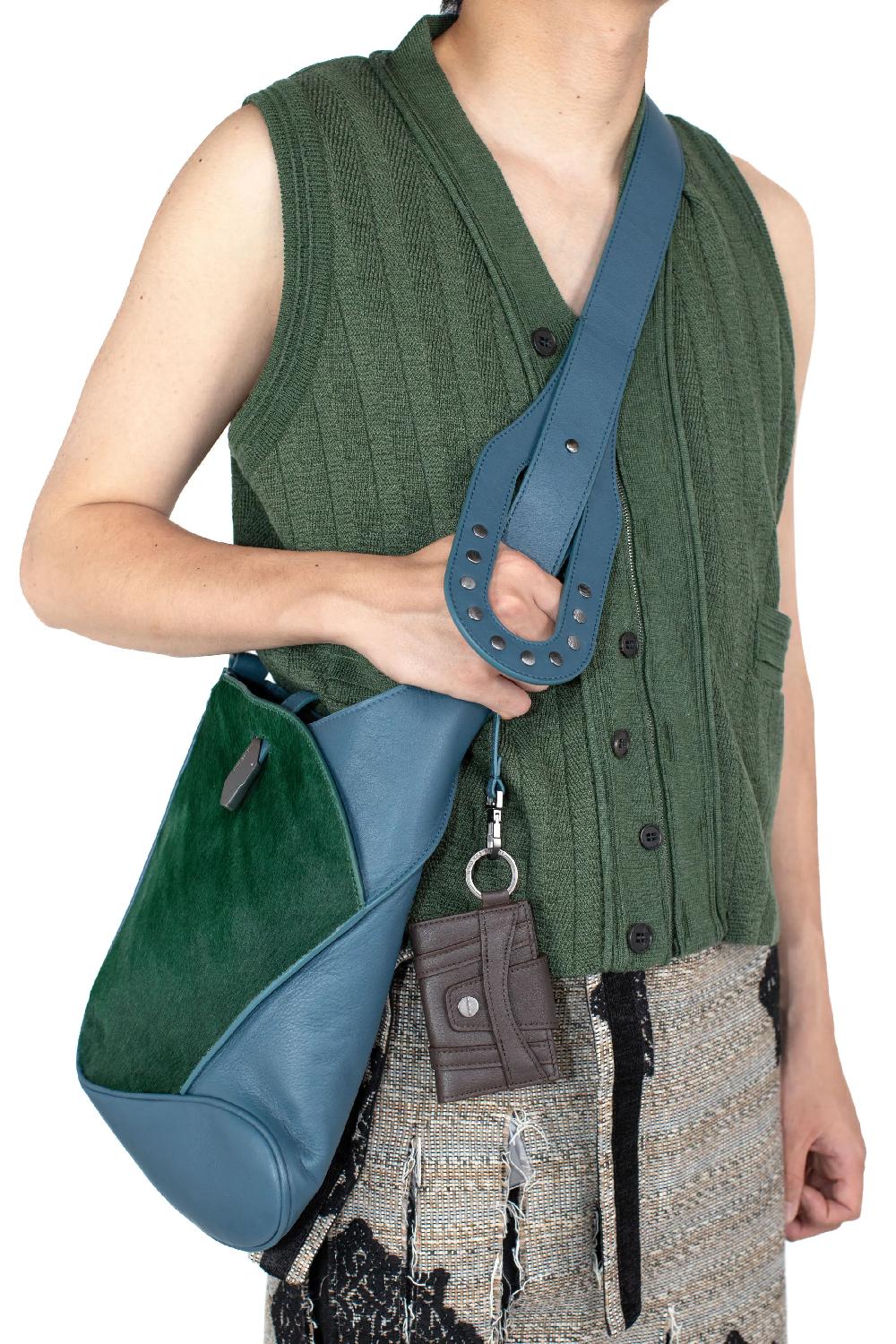 Kiko Kostadinov SLATINA BAG - BLUE/FOREST GREEN/BLK OBSIDIAN