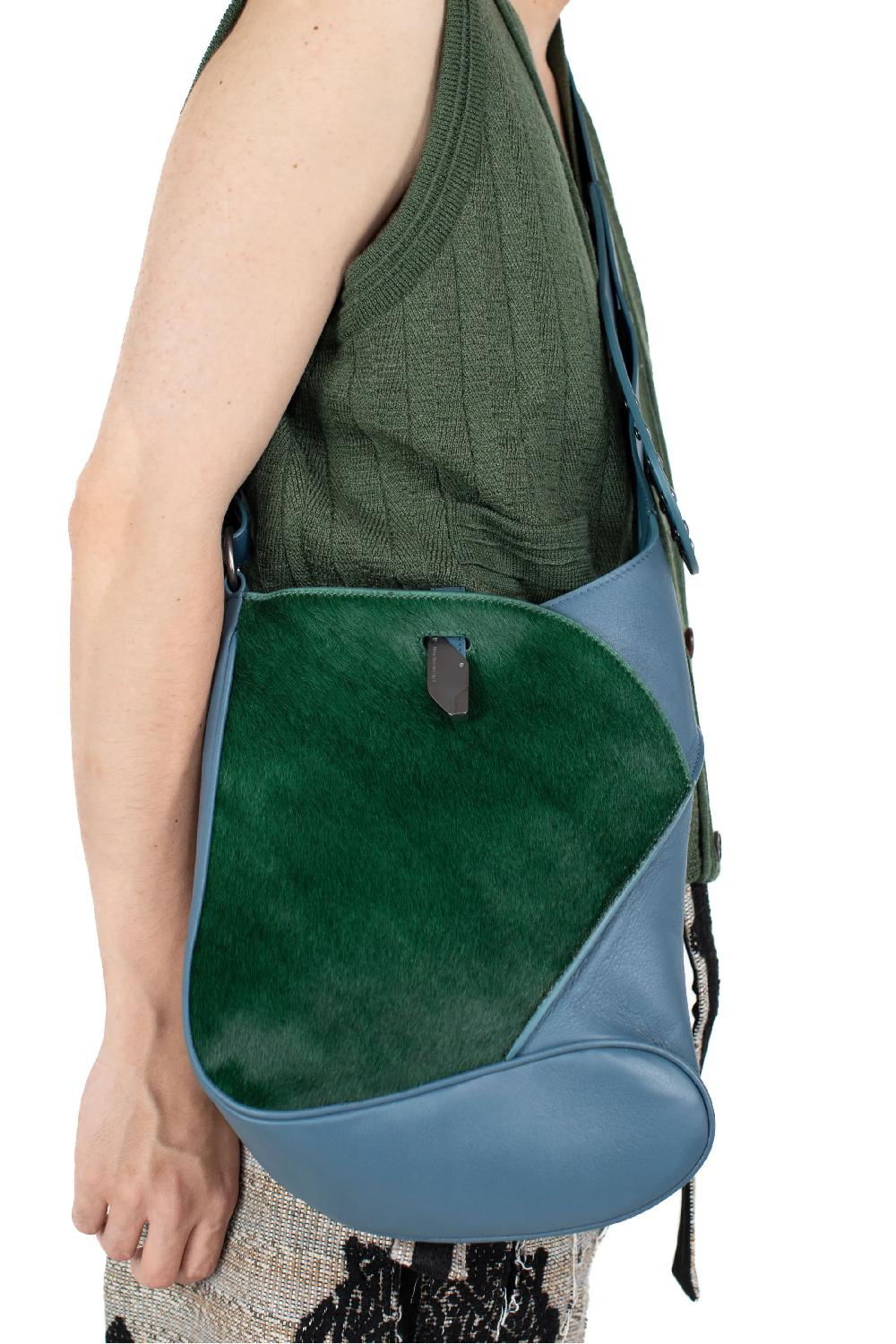 Kiko Kostadinov SLATINA BAG - BLUE/FOREST GREEN/BLK OBSIDIAN