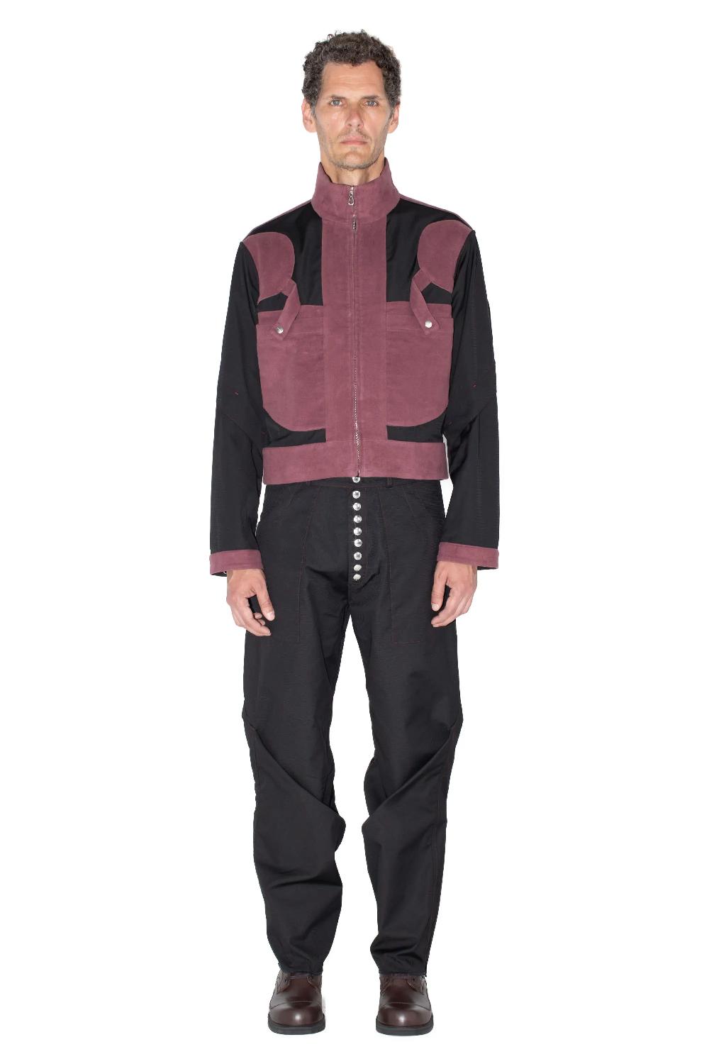 Kiko Kostadinov TRIPLE DART REVERSIBLE JACKET - BLACK / DRY ROSE