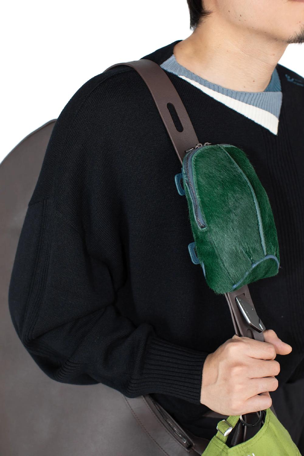 Kiko Kostadinov VIG POUCH - FOREST GREEN/PEACOCK BLUE