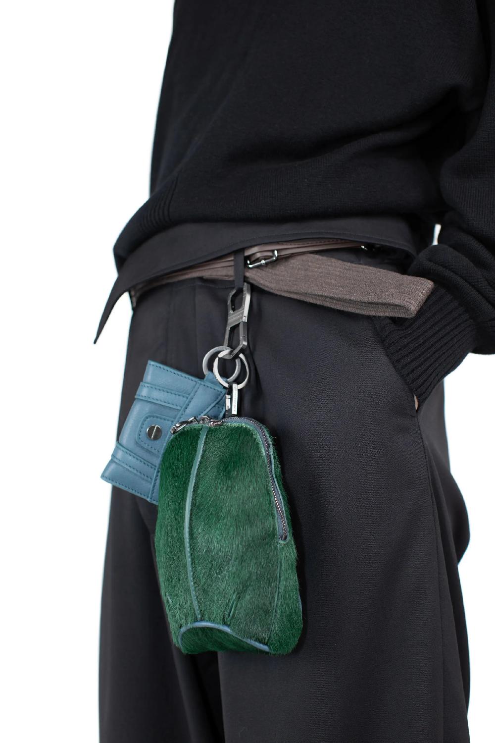 Kiko Kostadinov VIG POUCH - FOREST GREEN/PEACOCK BLUE