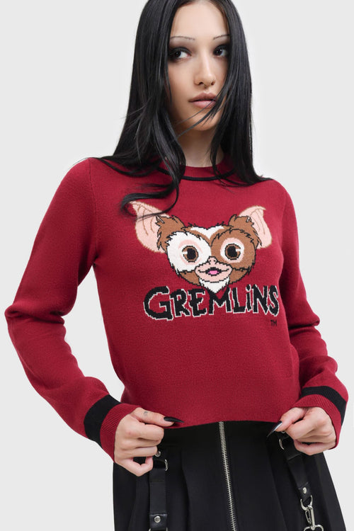 Killstar Bright Light Bright Light Knitted Sweater Red