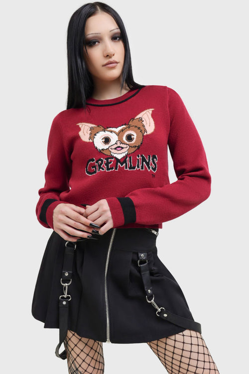 Killstar Bright Light Bright Light Knitted Sweater Red