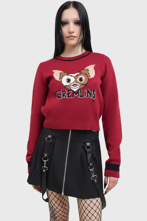 Killstar Bright Light Bright Light Knitted Sweater Red