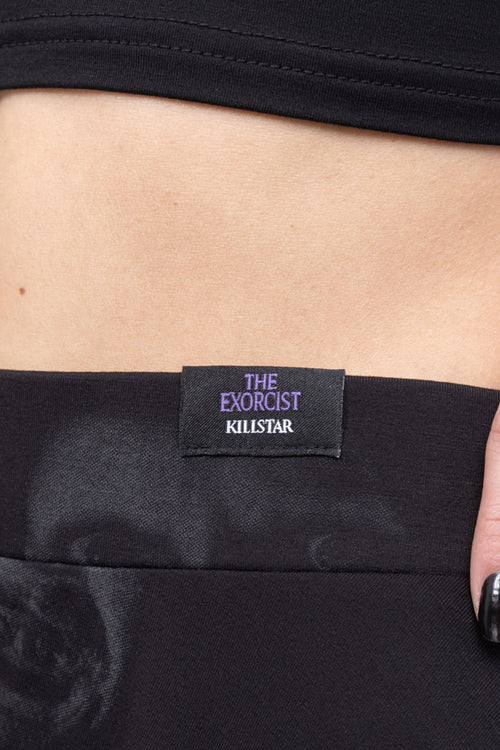 Killstar Excellent Day For An Exorcism Skater Skirt Black