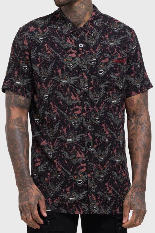 Killstar Gremlins After Midnight Short Sleeve Shirt Black