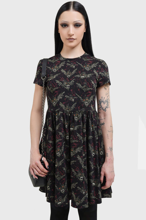 Killstar Gremlins After Midnight Skater Dress Black