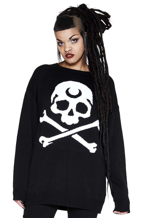 Killstar 2 The Bone Knit Sweater Black