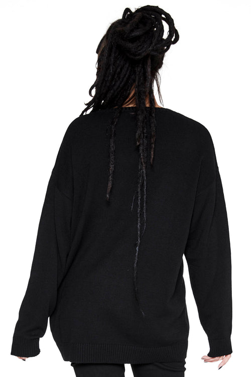 Killstar 2 The Bone Knit Sweater Black
