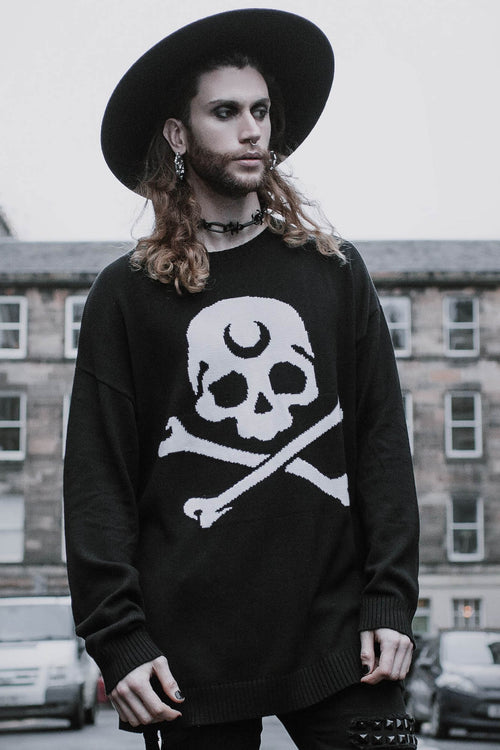Killstar 2 The Bone Knit Sweater Black