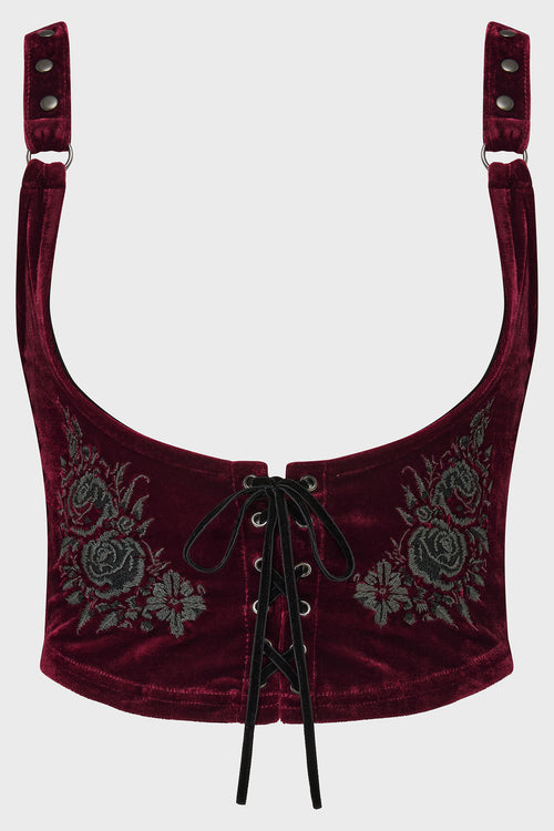Killstar A Devil's Rose Underbust Corset Top Red