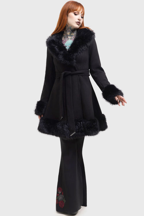 Killstar Almost Mayhem Coat Black