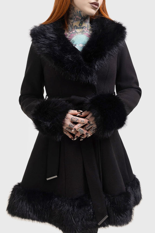 killstar Almost Mayhem Coat Black