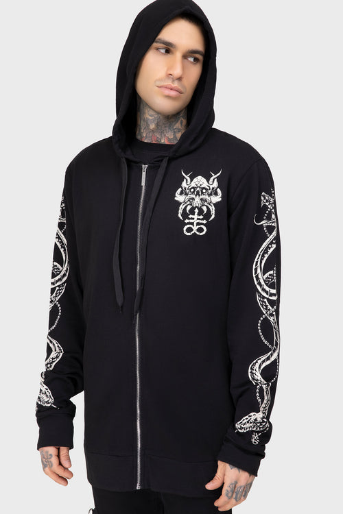 Killstar Anders Zip-Up Hoodie Black
