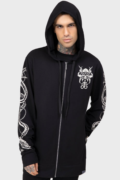 killstar Anders Zip-Up Hoodie Black