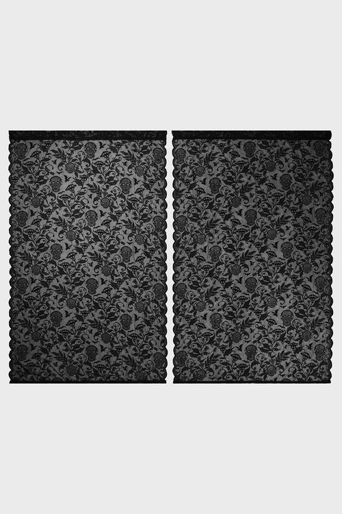 Killstar Asra Lace Curtain (Set Of 2) Black