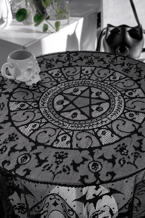 Killstar Asra Lace Tablecloth Black