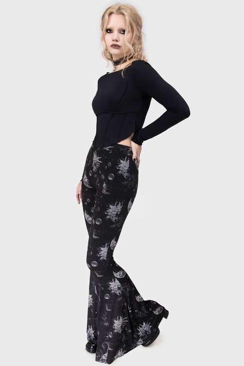 killstar Azurement Bell Bottoms Black