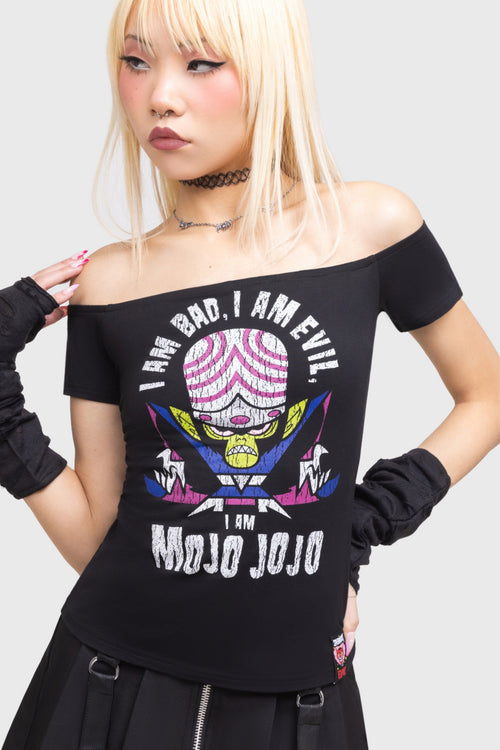 Killstar Bad And Evil Mojo Jojo Bardot Top Black