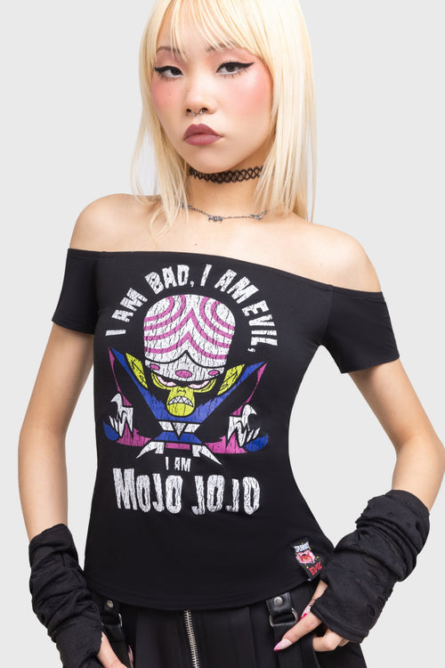 Killstar Bad And Evil Mojo Jojo Bardot Top Black