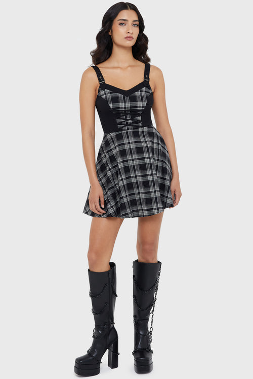 Killstar Banshees Echo Dress Tartan