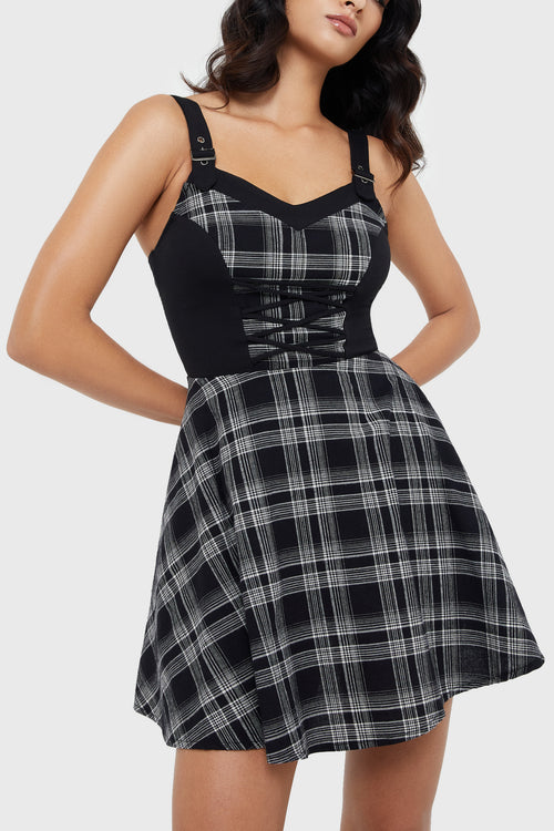 killstar Banshees Echo Dress Tartan