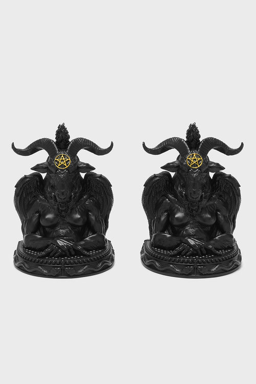 killstar Baphomet Bookends Black