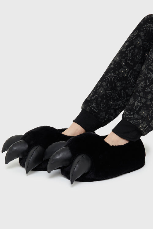 Killstar Beasts Curse Slippers Black