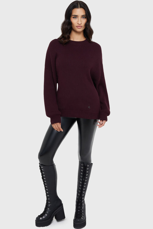 Killstar Belinda Sweater [AUBERGINE] Aubergine