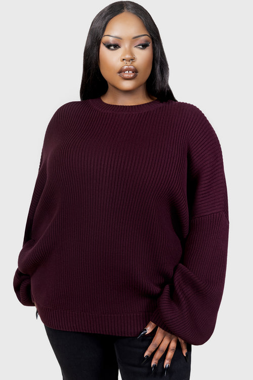 Killstar Belinda Sweater [AUBERGINE] Aubergine