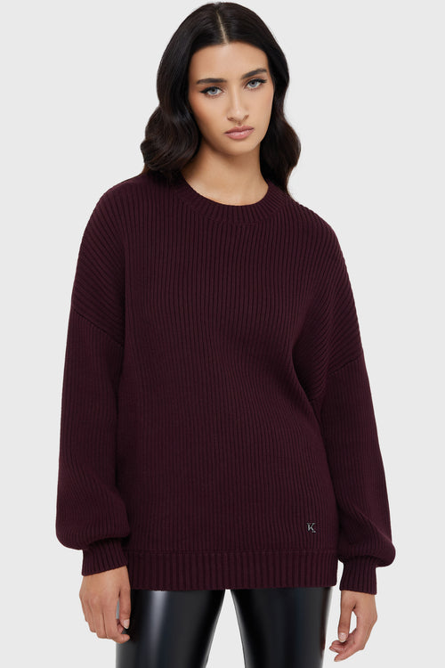 killstar Belinda Sweater [AUBERGINE] Aubergine