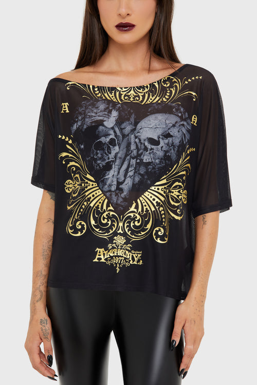 Killstar Beloved Immortal Top Black/Gold