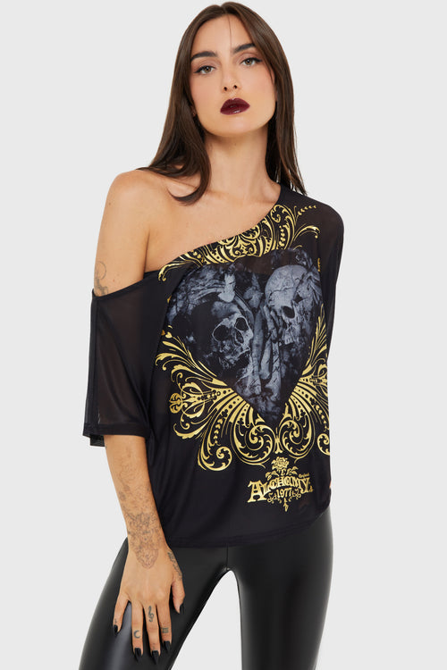 Killstar Beloved Immortal Top Black/Gold