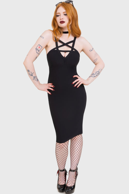 killstar Betty Rage Pin-Up Dress [B] Black